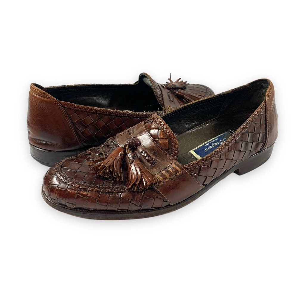Bragano Woven Leather tassel‎ Loafer Shoes